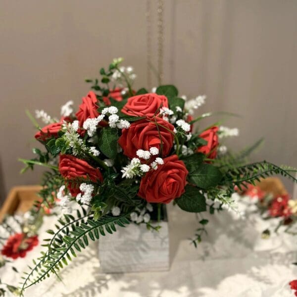 Elegant floral centerpiece with roses