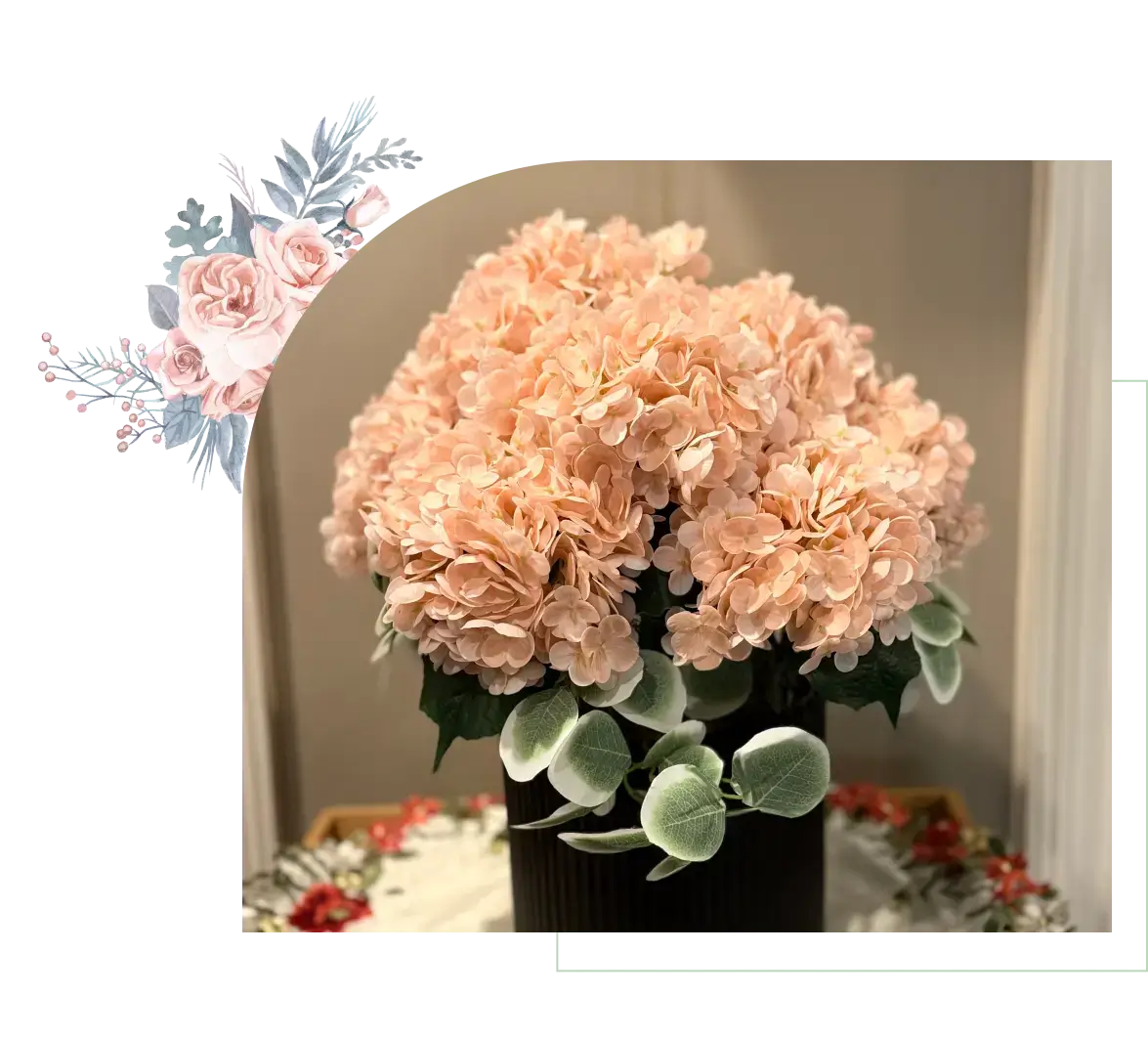 Elegant floral arrangement with pink flowers
