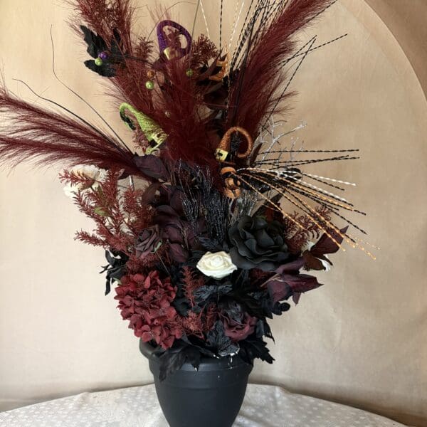 HALLOWEEN BLACK AND RED ROSES 1